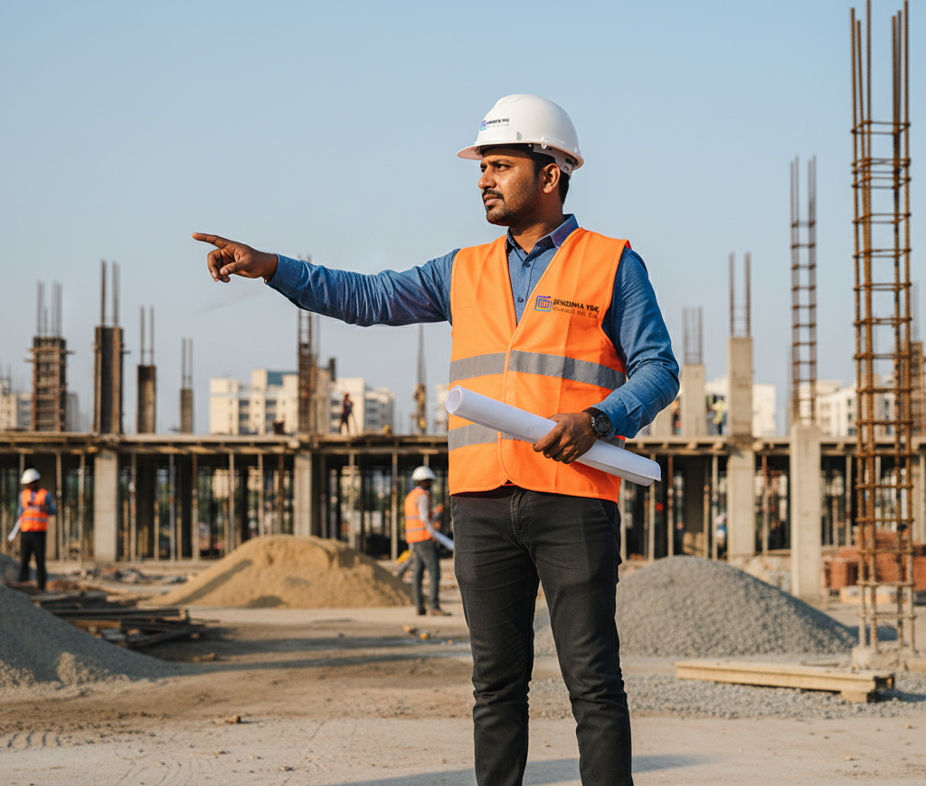 Project planning and construction team discussion